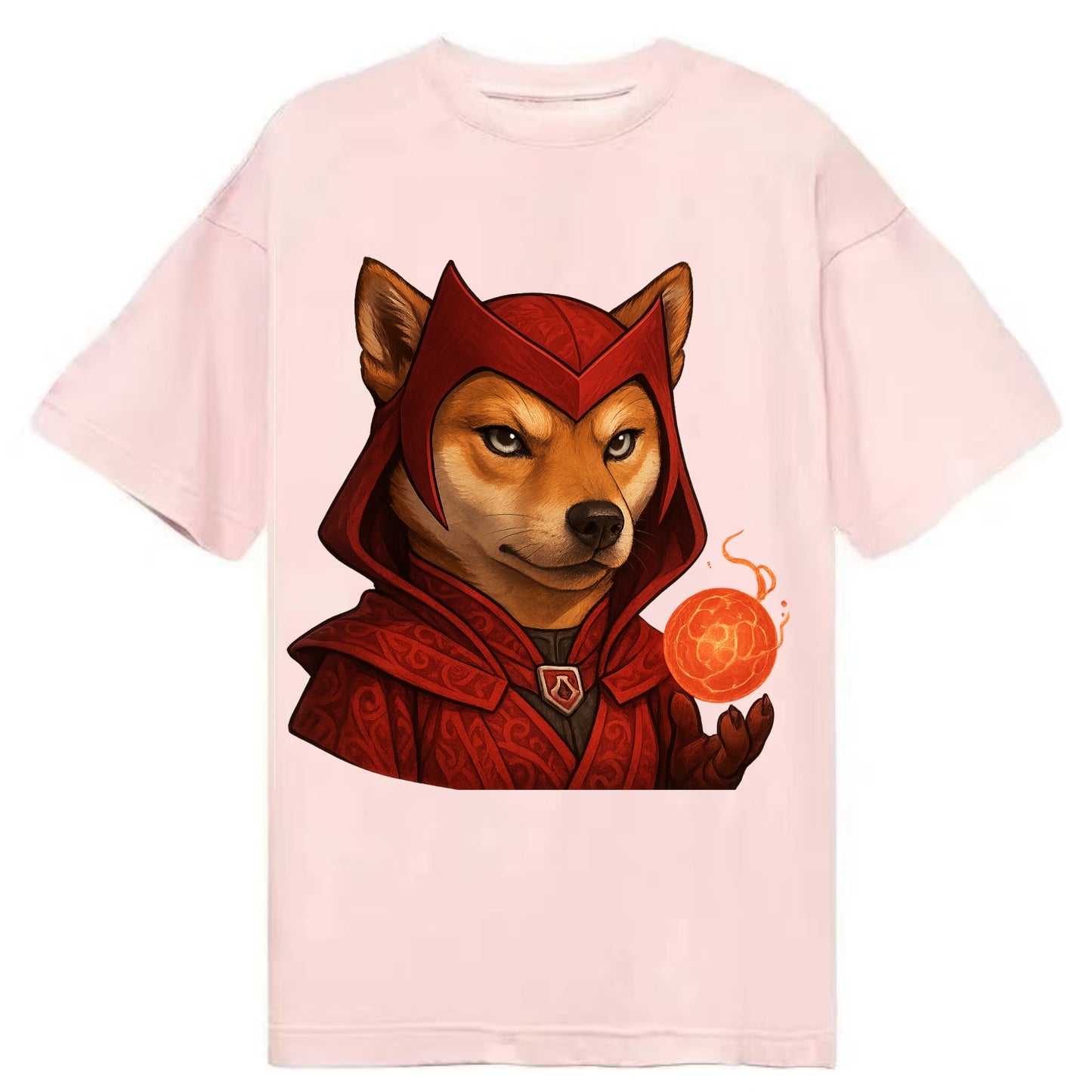 Shiba Inu Scarlet Witch  - Classic T-shirt - Pink