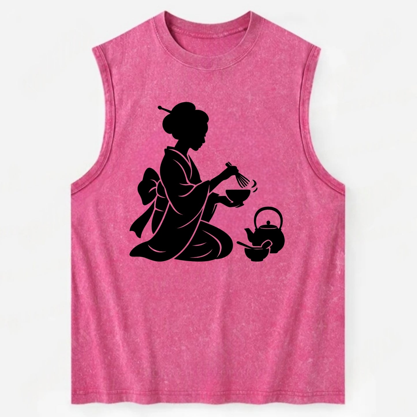 Geisha traditional tea ceremony - Vintage Washed Tank - Pink