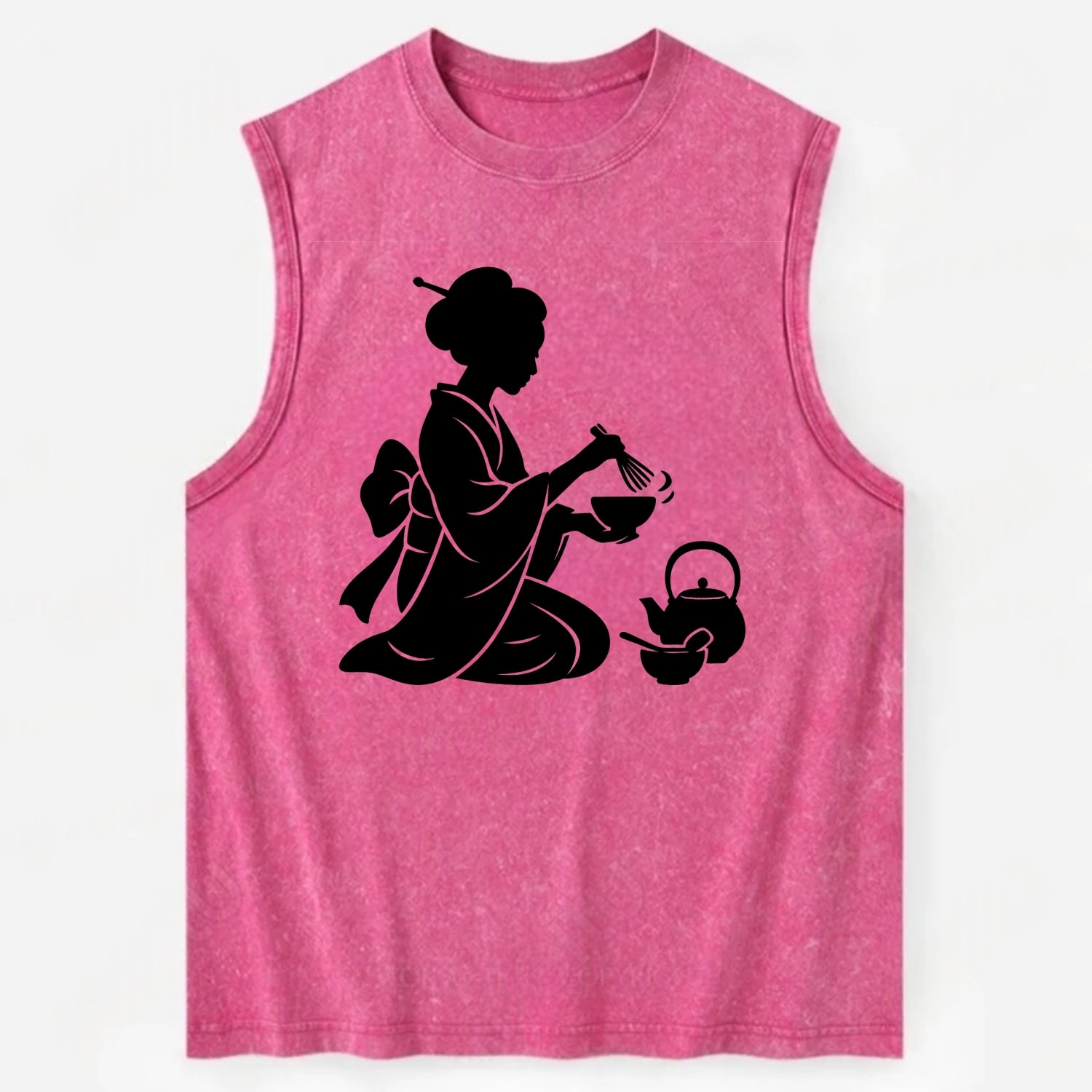 Geisha traditional tea ceremony - Vintage Washed Tank - Pink