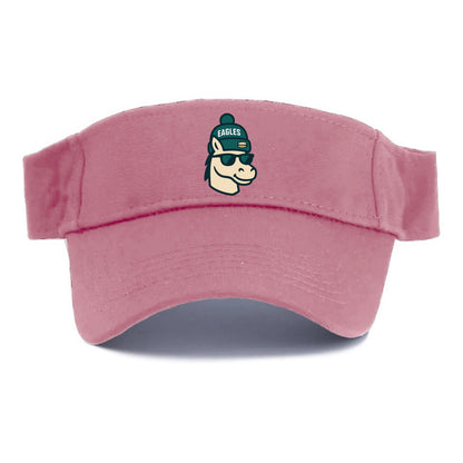 Philadelphia Horse wearing Eagles beanie with cheesesteak patch and wayfarer sunglasses - Visor - Pink