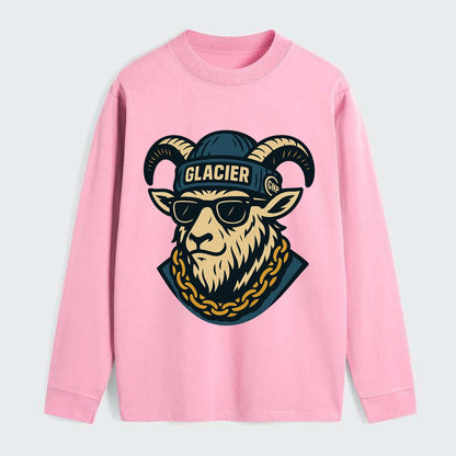 Glacier Mountain Goat - Classic Long Sleeve Shirt - Pink