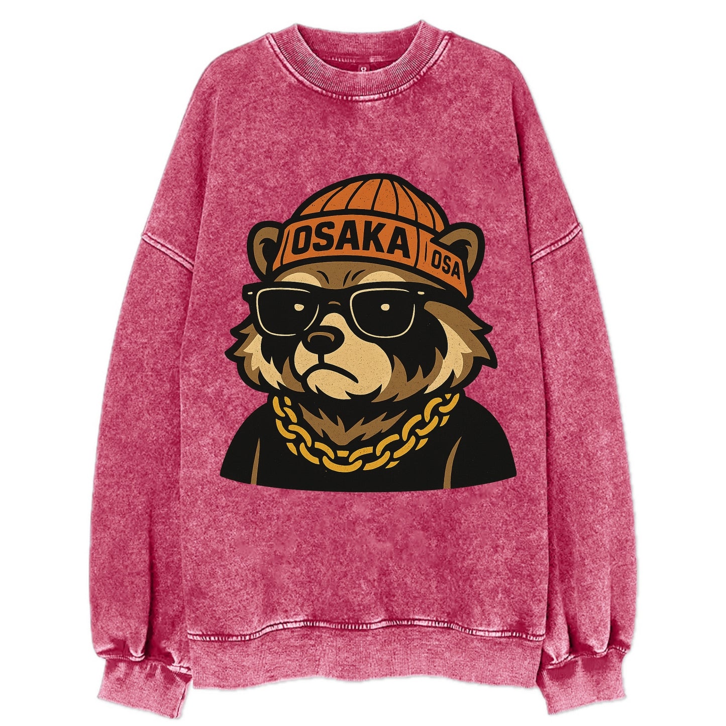 Osaka Tanuki - Vintage Sweatshirt - Pink