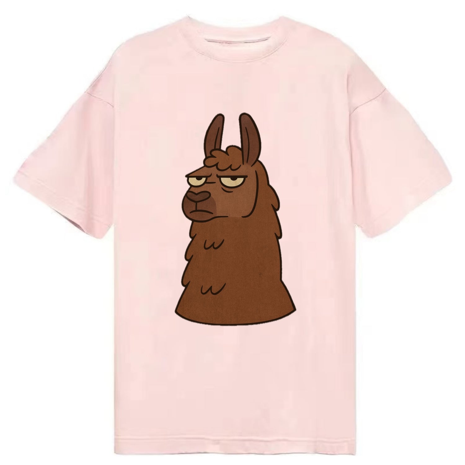 The Llama Judging Silently - Classic T-shirt - Pink