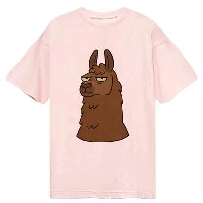 The Llama Judging Silently - Classic T-shirt - Pink