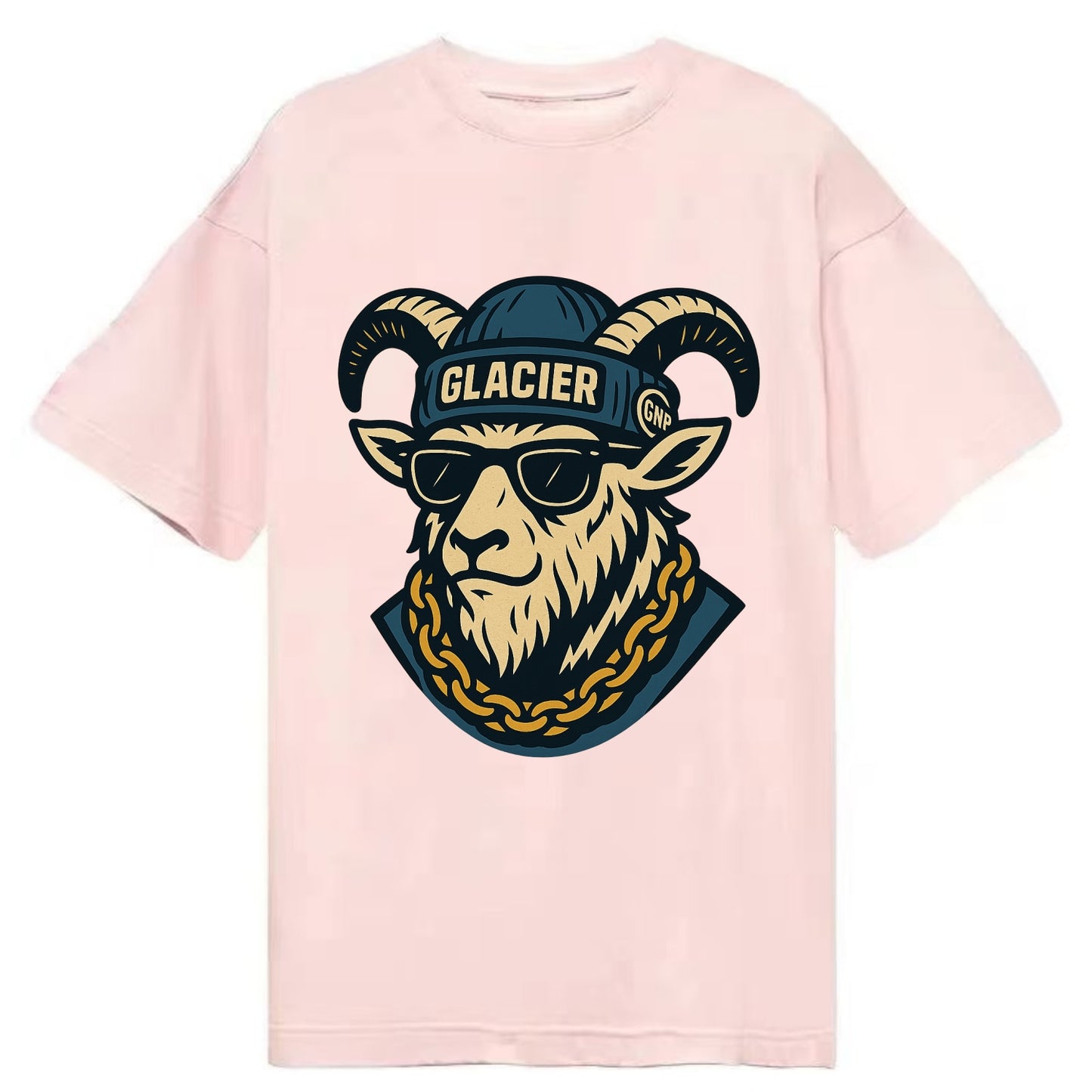 Glacier Mountain Goat - Classic T-shirt - Pink