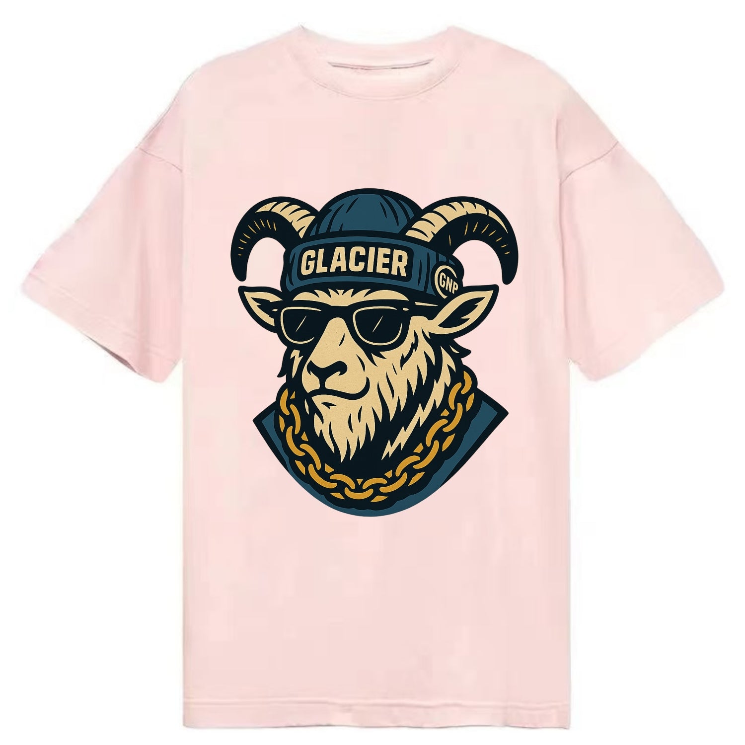 Glacier Mountain Goat - Classic T-shirt - Pink