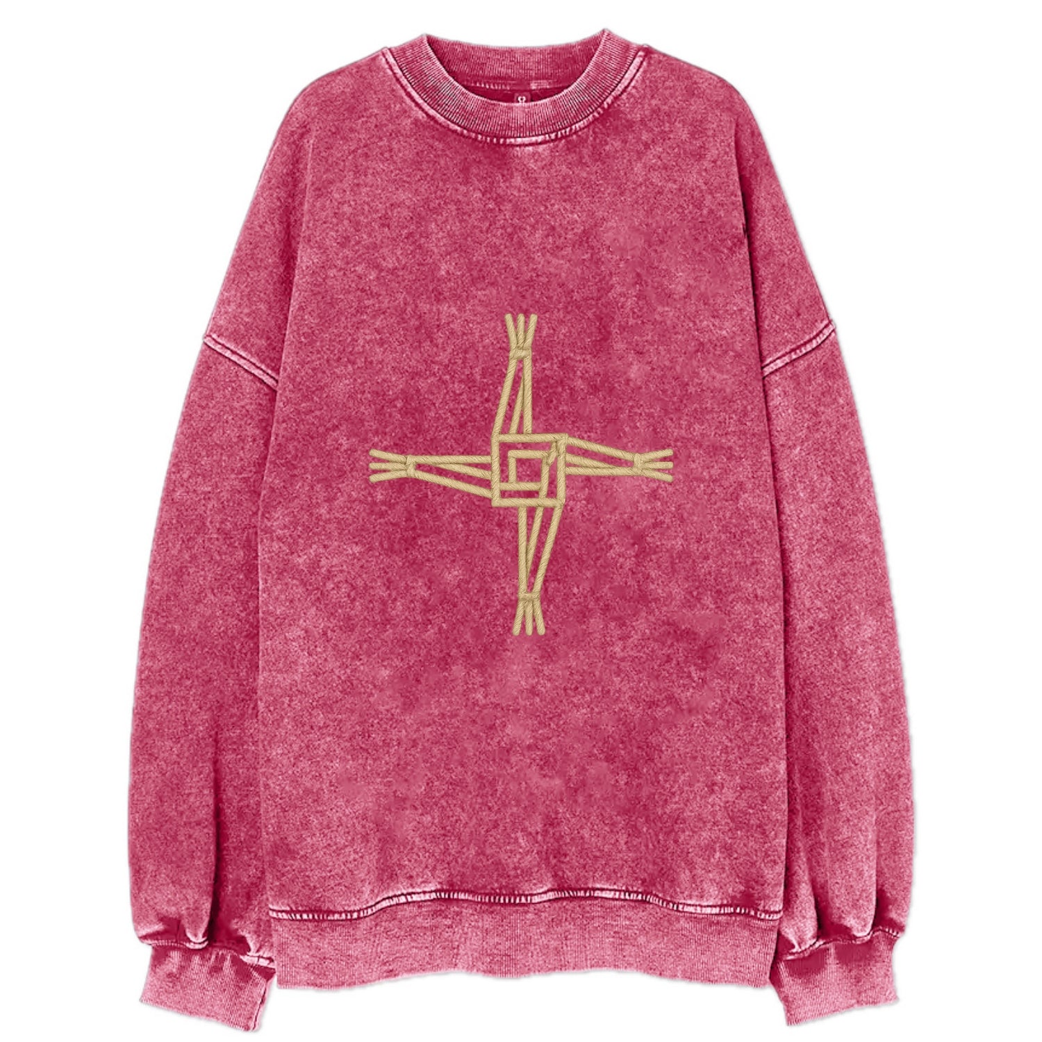 Saint Brigid's Cross  - Vintage Sweatshirt - Pink