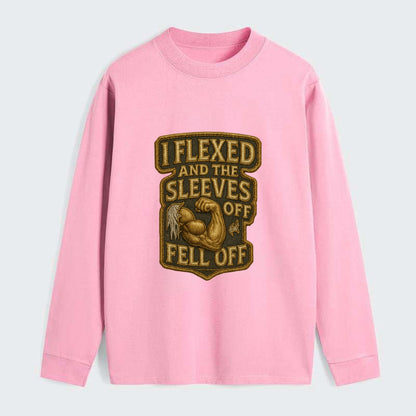 I Flexed and The Sleeves Fell Off  - Classic Long Sleeve Shirt - Pink