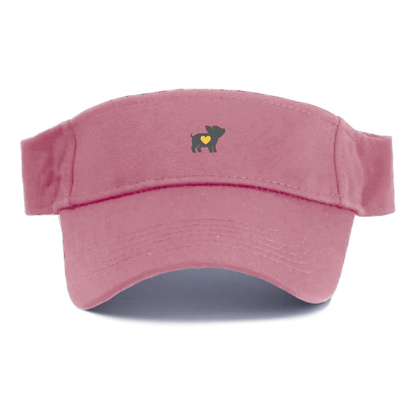 SMALL BUT BRAVE | Tiny piglet silhouette | Big heart within | Courage despite size | Inner - Visor - Pink