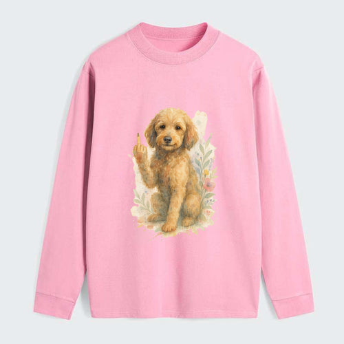 Labradoodle hypoallergenic with wavy coat, intelligent eyes, paw raised - Classic Long Sleeve Shirt