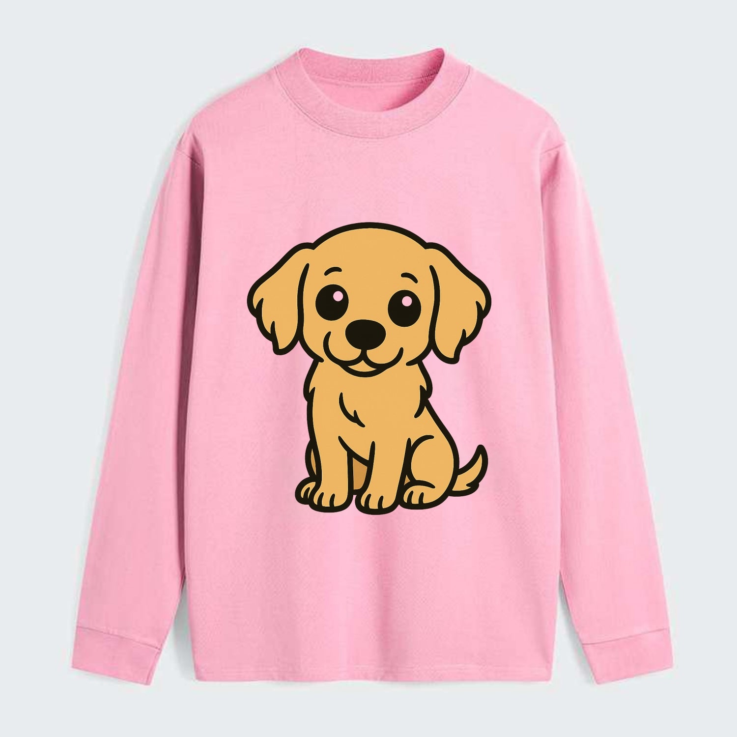 Golden Retriever - Head tilt curious pose - Classic Long Sleeve Shirt - Pink