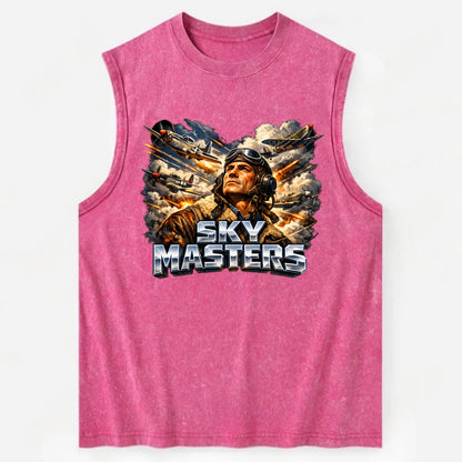 Sky Masters - Vintage Washed Tank - Pink