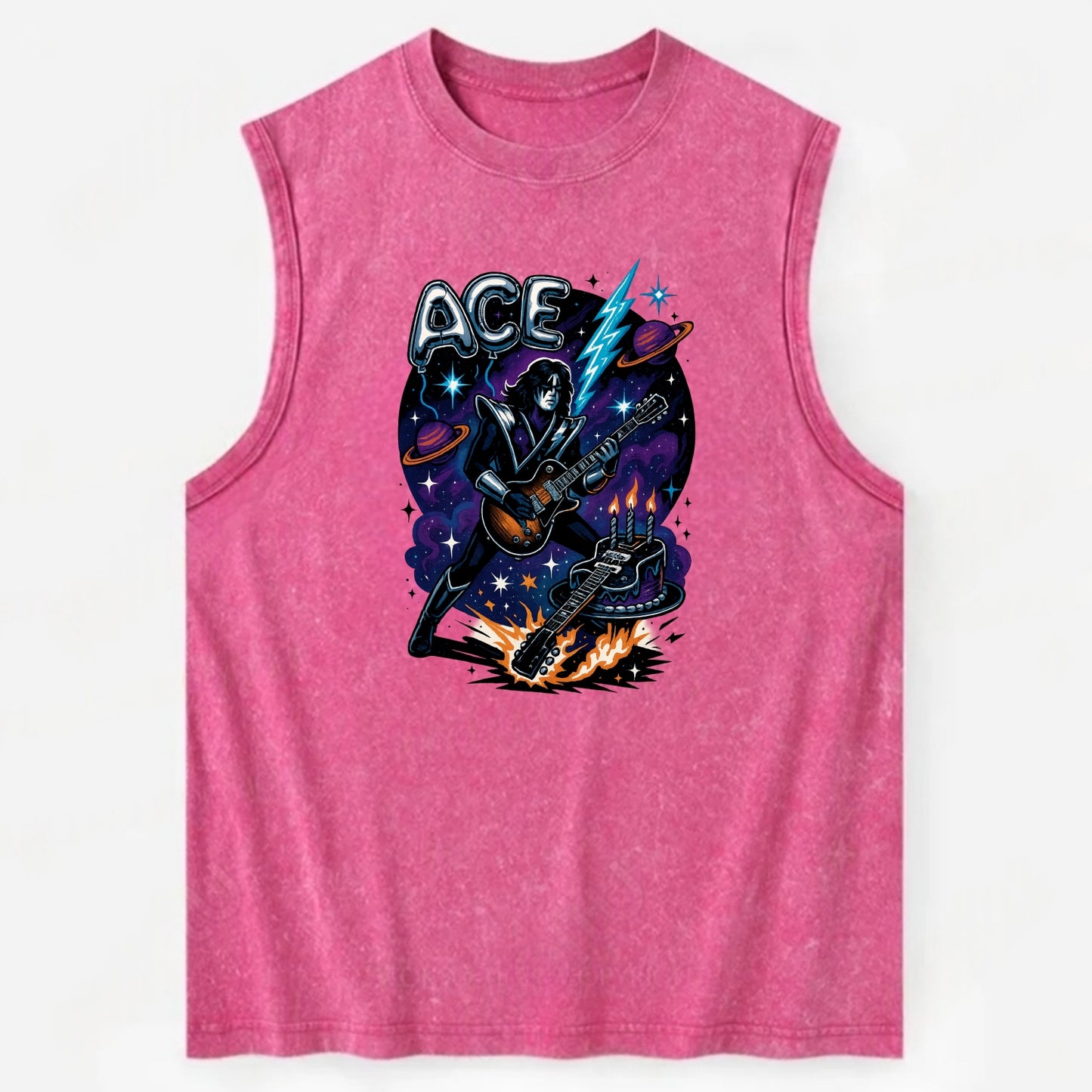 Ace Birthday Celebration - Vintage Washed Tank - Pink