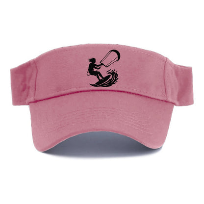 Kite surfer riding wave - Visor - Pink