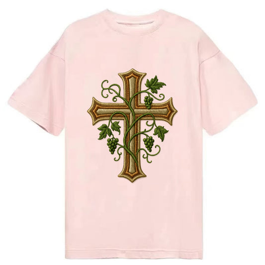 Vine Cross  - Classic T-shirt - Pink