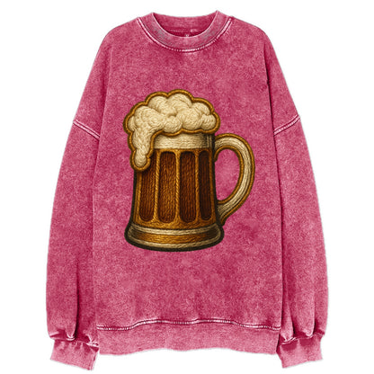Beer Mug  - Vintage Sweatshirt - Pink