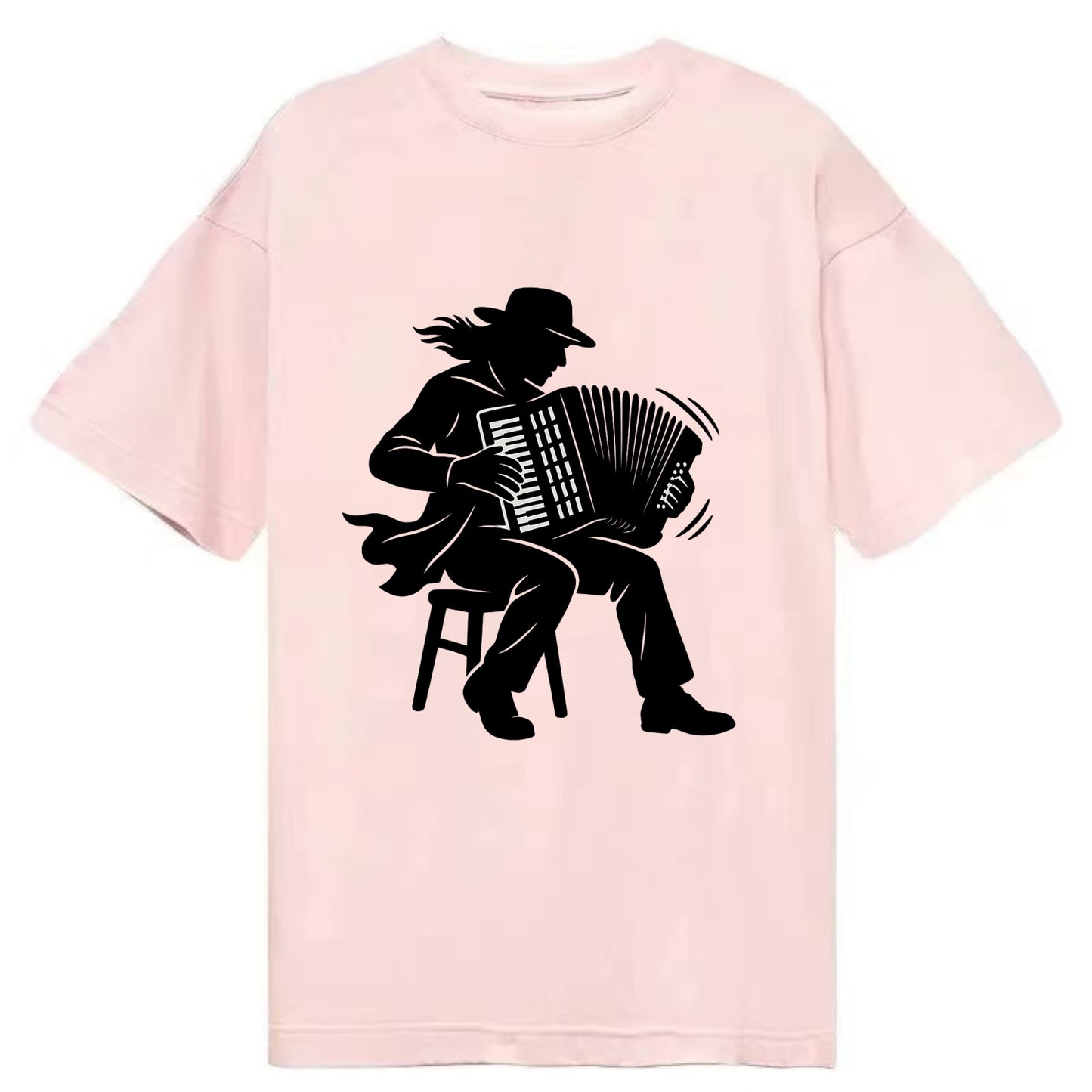 Accordion player street musician - Classic T-shirt - Pink