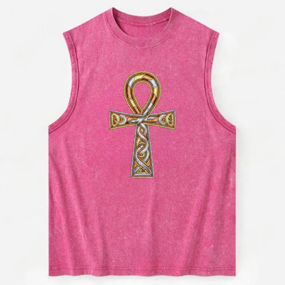 Ankh of Life - Vintage Washed Tank - Pink