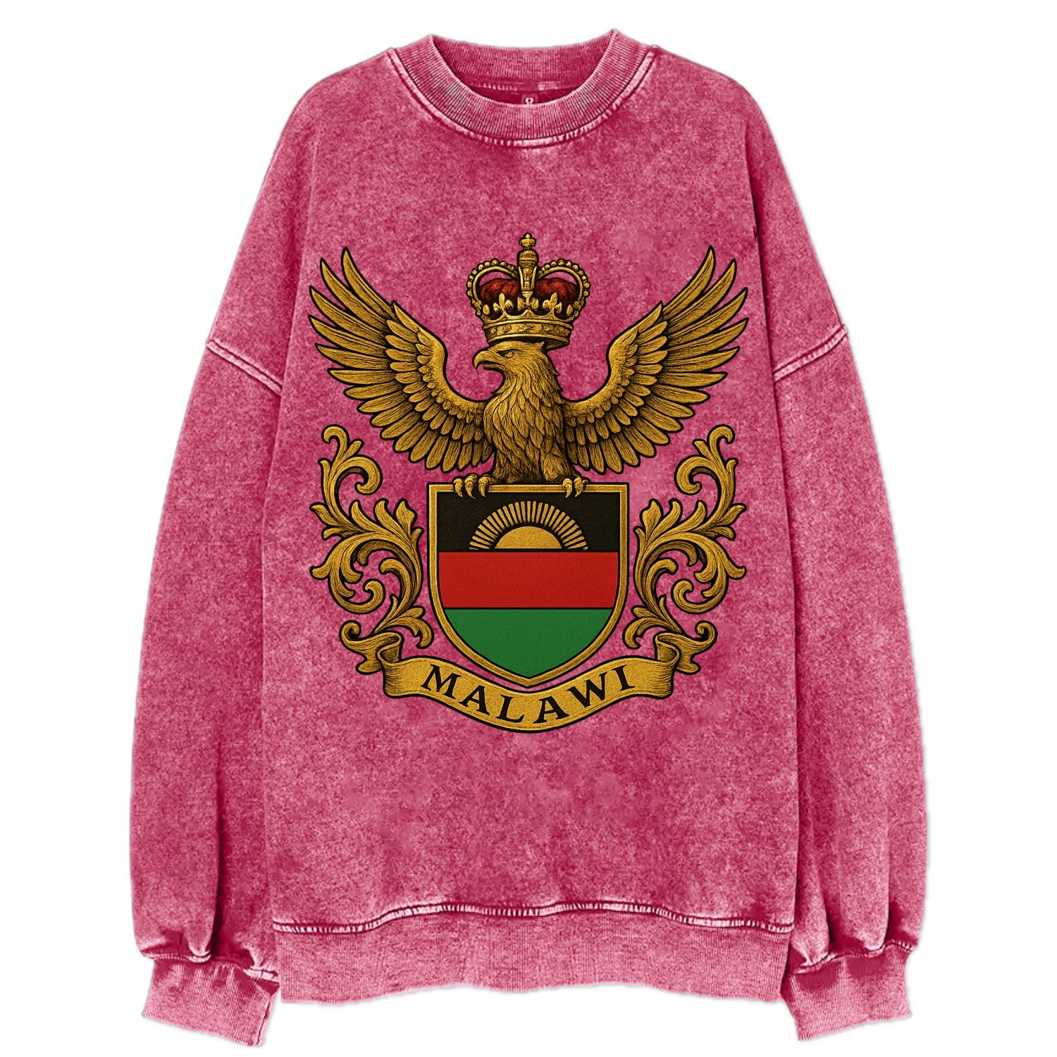 Malawi Royal Logo  - Vintage Sweatshirt - Pink