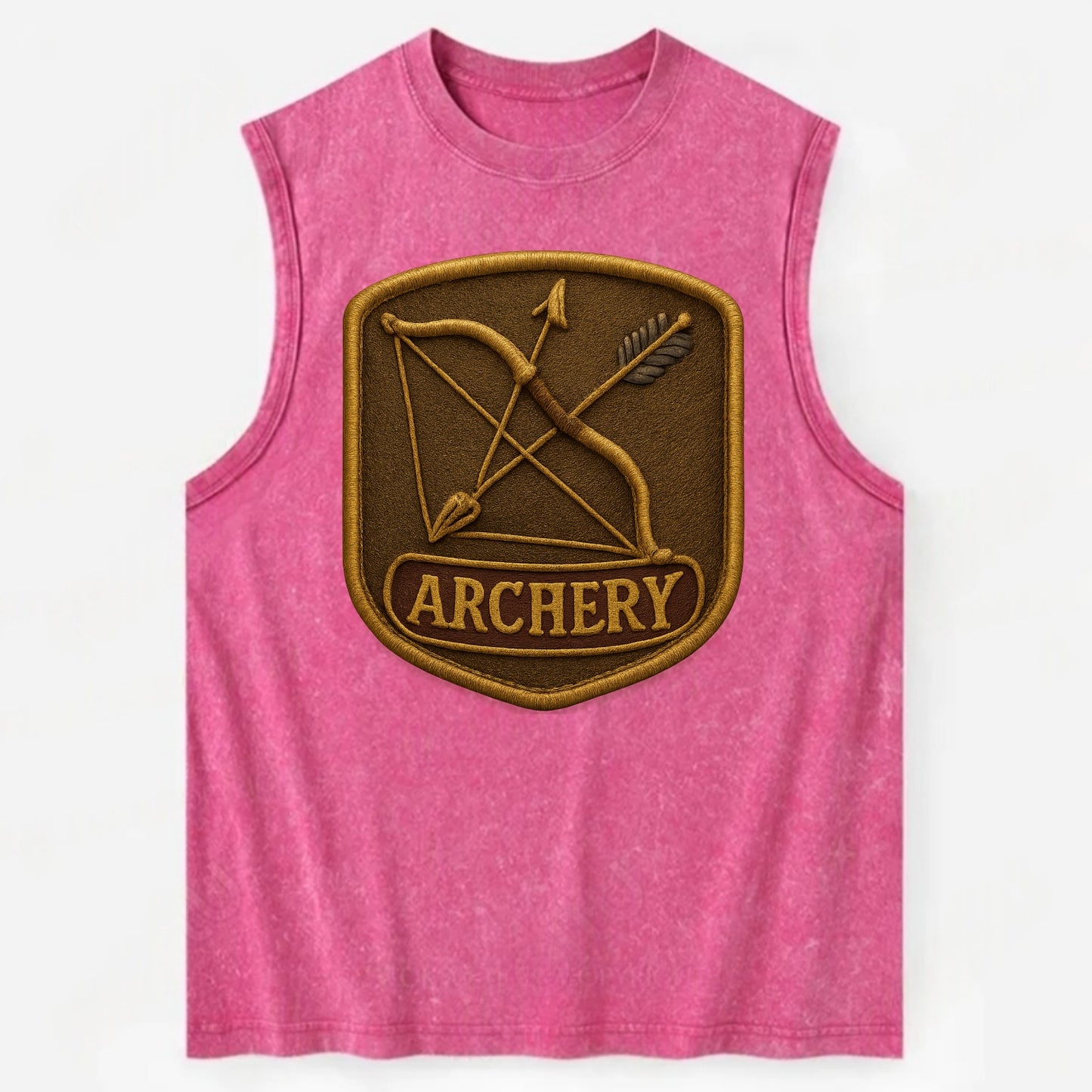 Bow and arrow crossed - archery enthusiast - Vintage Washed Tank - Pink