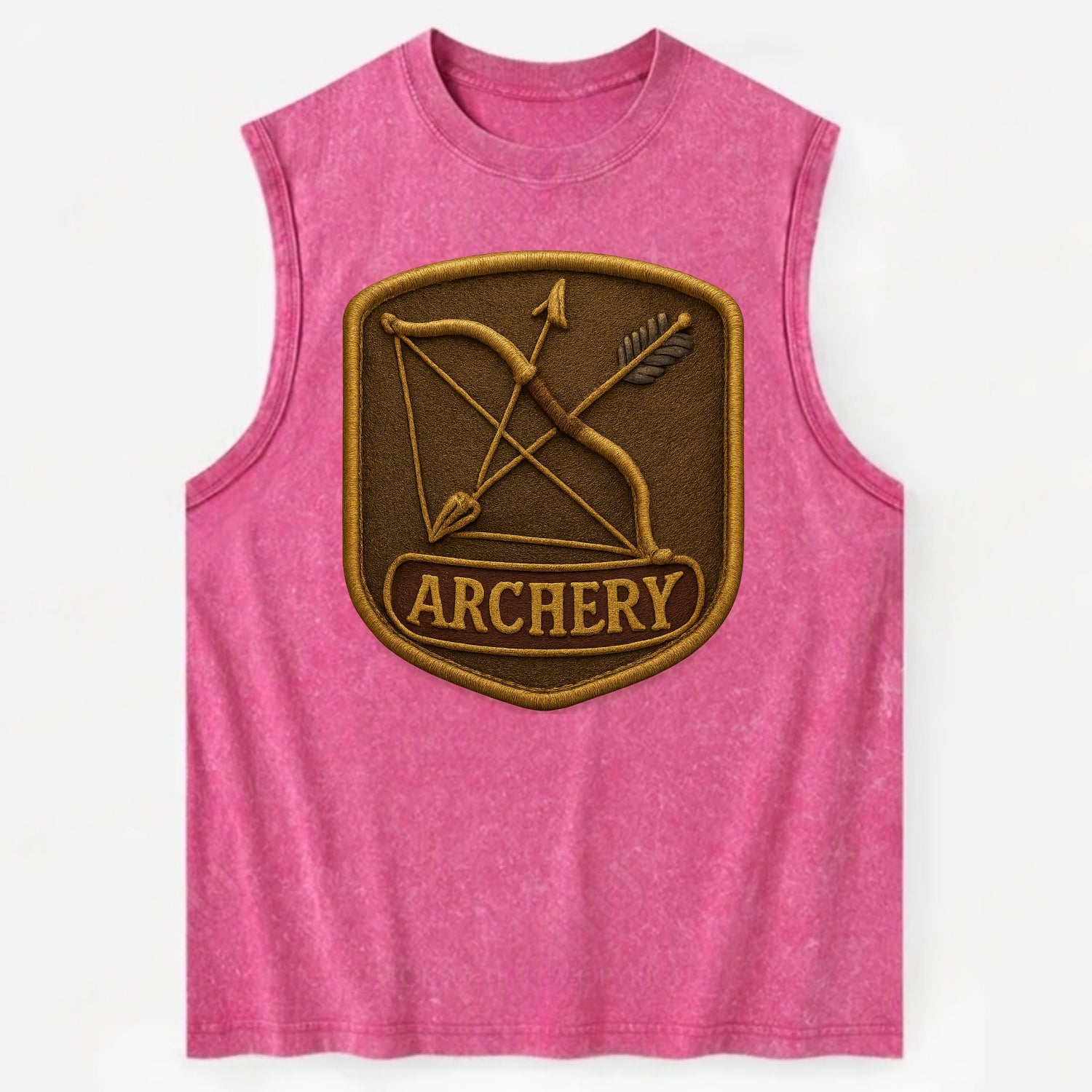 Bow and arrow crossed - archery enthusiast - Vintage Washed Tank - Pink