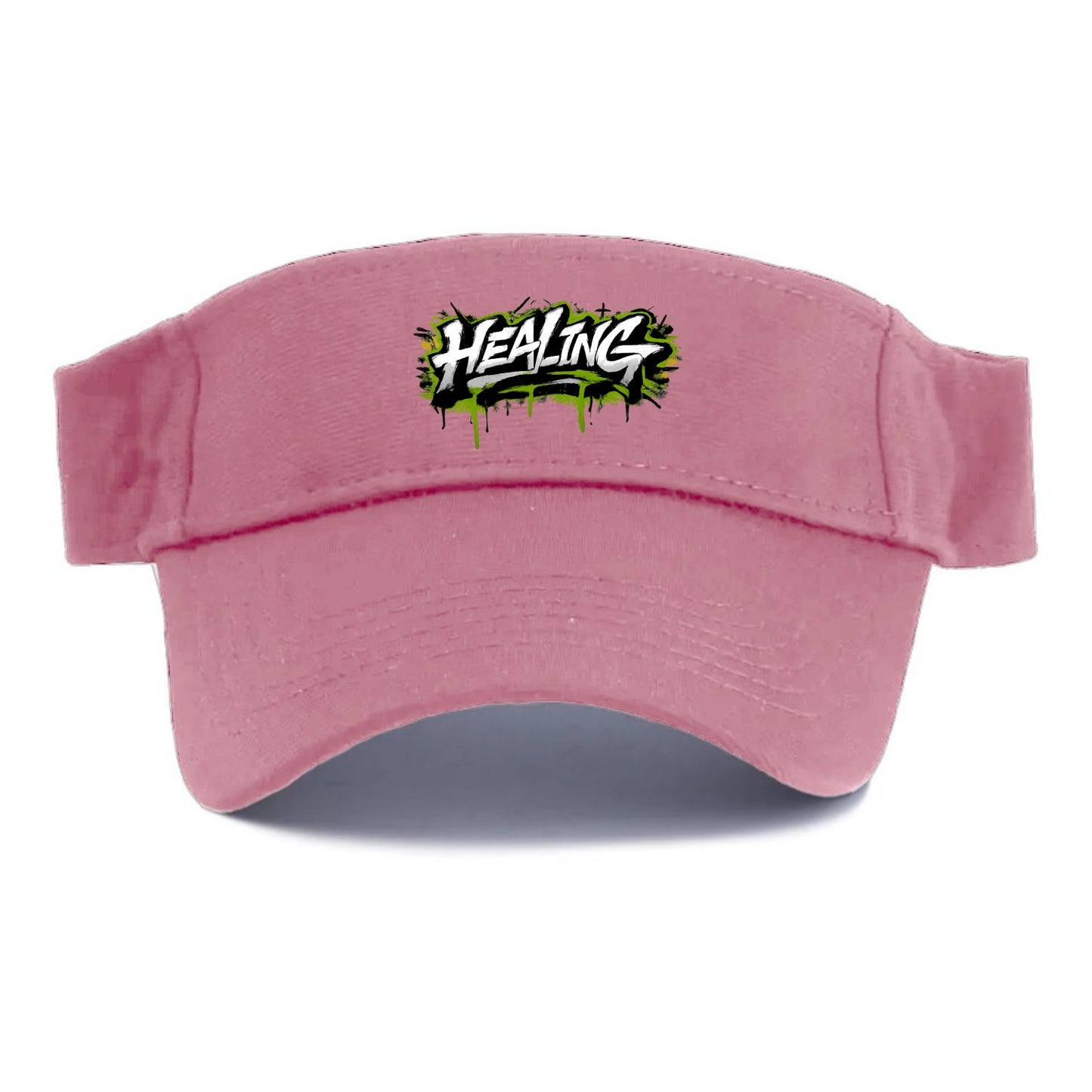 Bold typography design - "HEALING" - in recovery, getting better - Visor - Pink