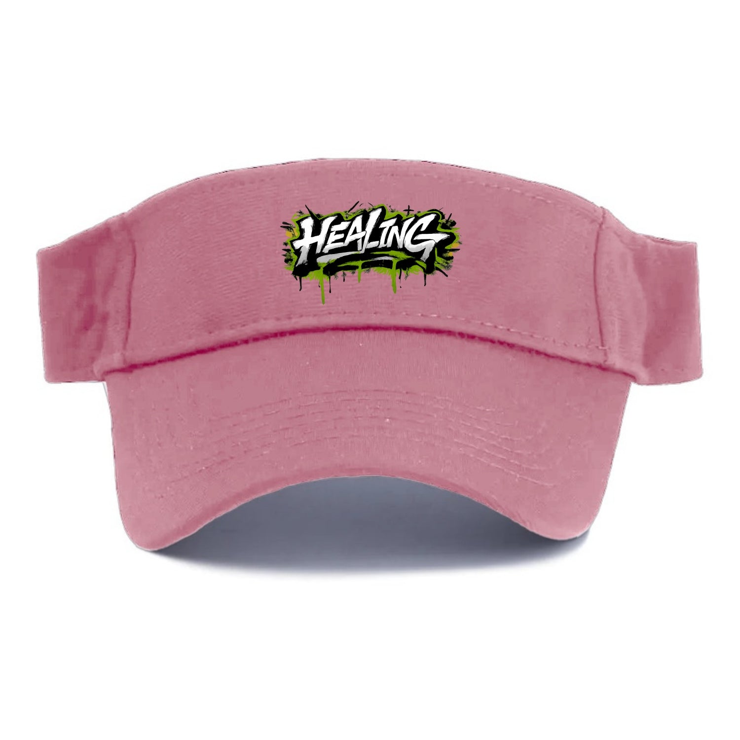 Bold typography design - "HEALING" - in recovery, getting better - Visor - Pink