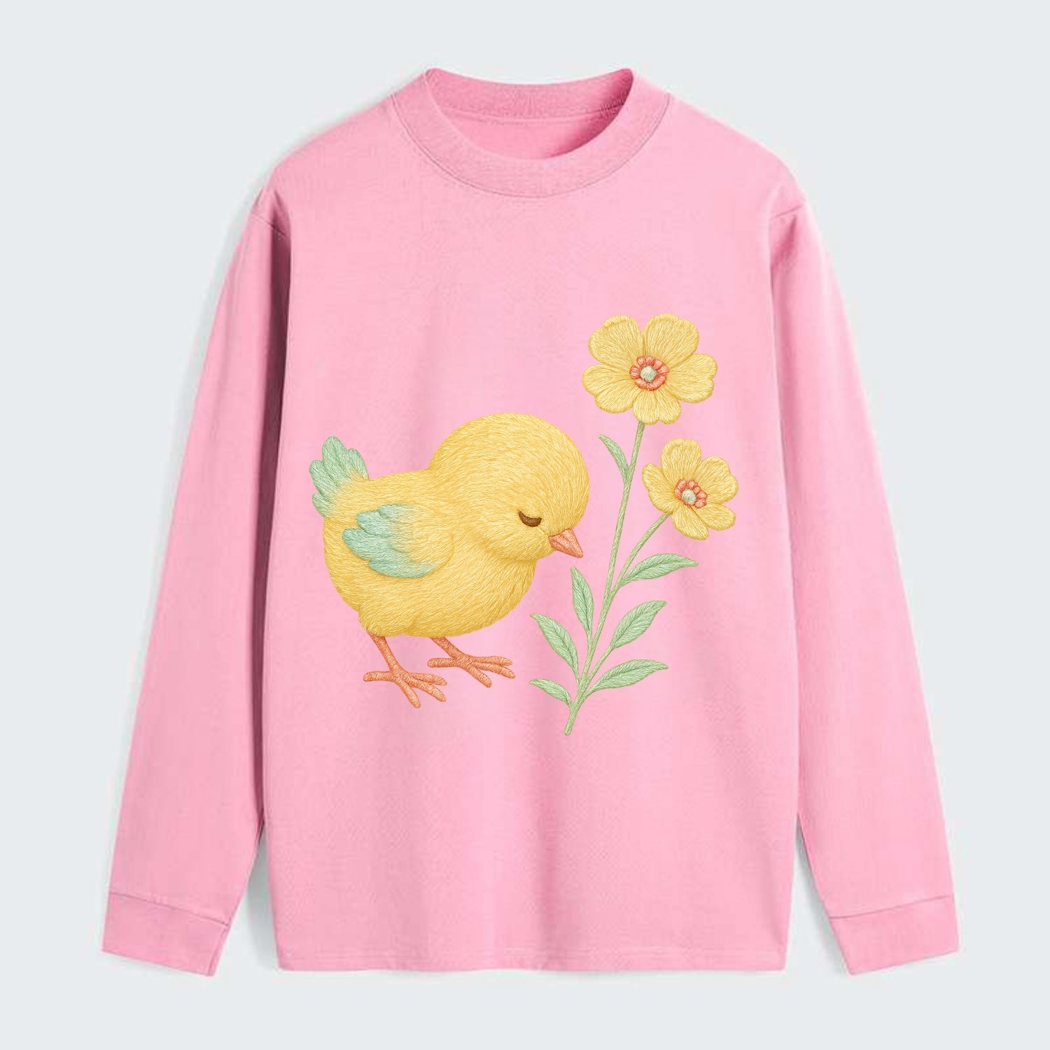 Yellow Chick - Classic Long Sleeve Shirt - Pink
