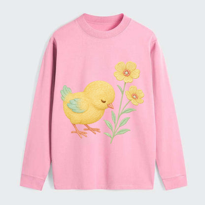 Yellow Chick - Classic Long Sleeve Shirt - Pink