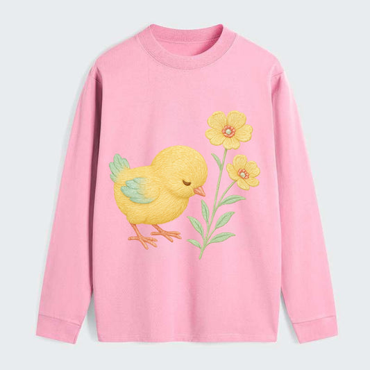 Yellow Chick - Classic Long Sleeve Shirt - Pink