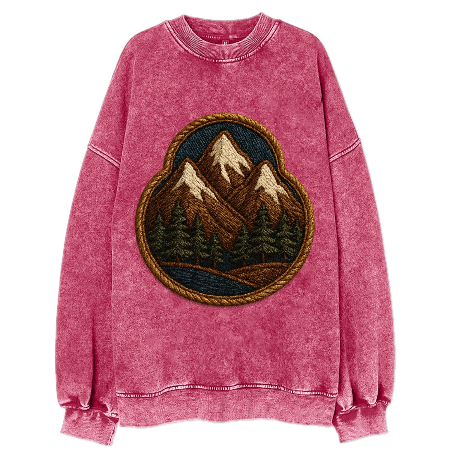 Mountain Range  - Vintage Sweatshirt - Pink