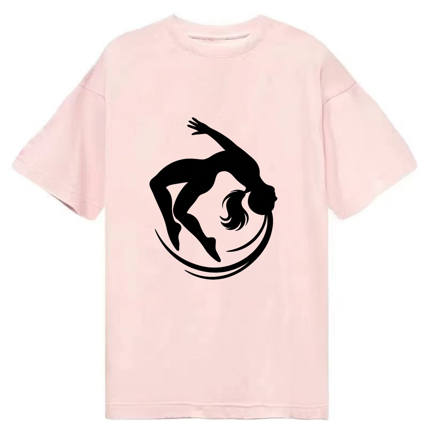 Gymnast mid-backflip rotation - Classic T-shirt - Pink