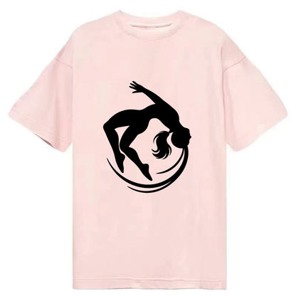 Gymnast mid-backflip rotation - Classic T-shirt - Pink