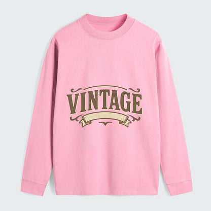 Bold typography design - "CENTERED" - aligned, focused, balanced within - Classic Long Sleeve Shirt - Pink