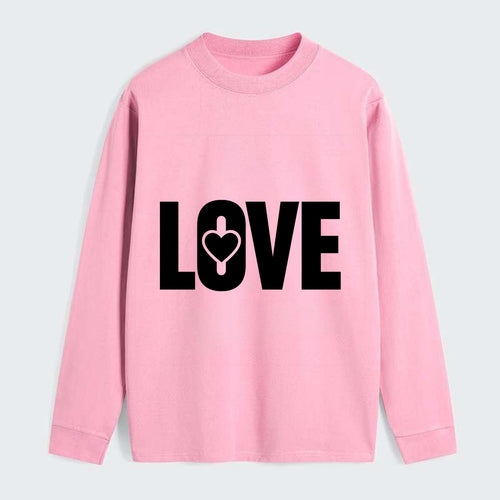 Bold typography design - LOVE - universal connection, heart centered - Classic Long Sleeve Shirt