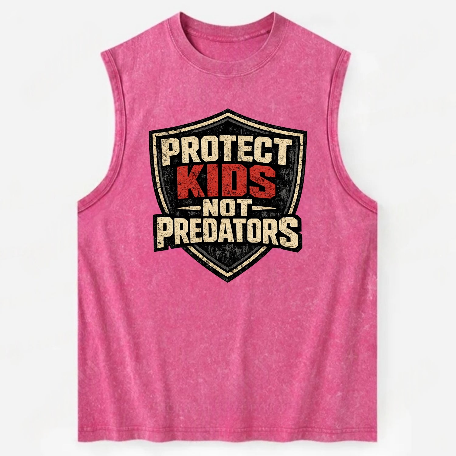 Protect Kids Not Predators - Vintage Washed Tank - Pink