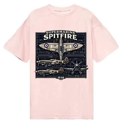 Spitfire Blueprint - Classic T-shirt - Pink