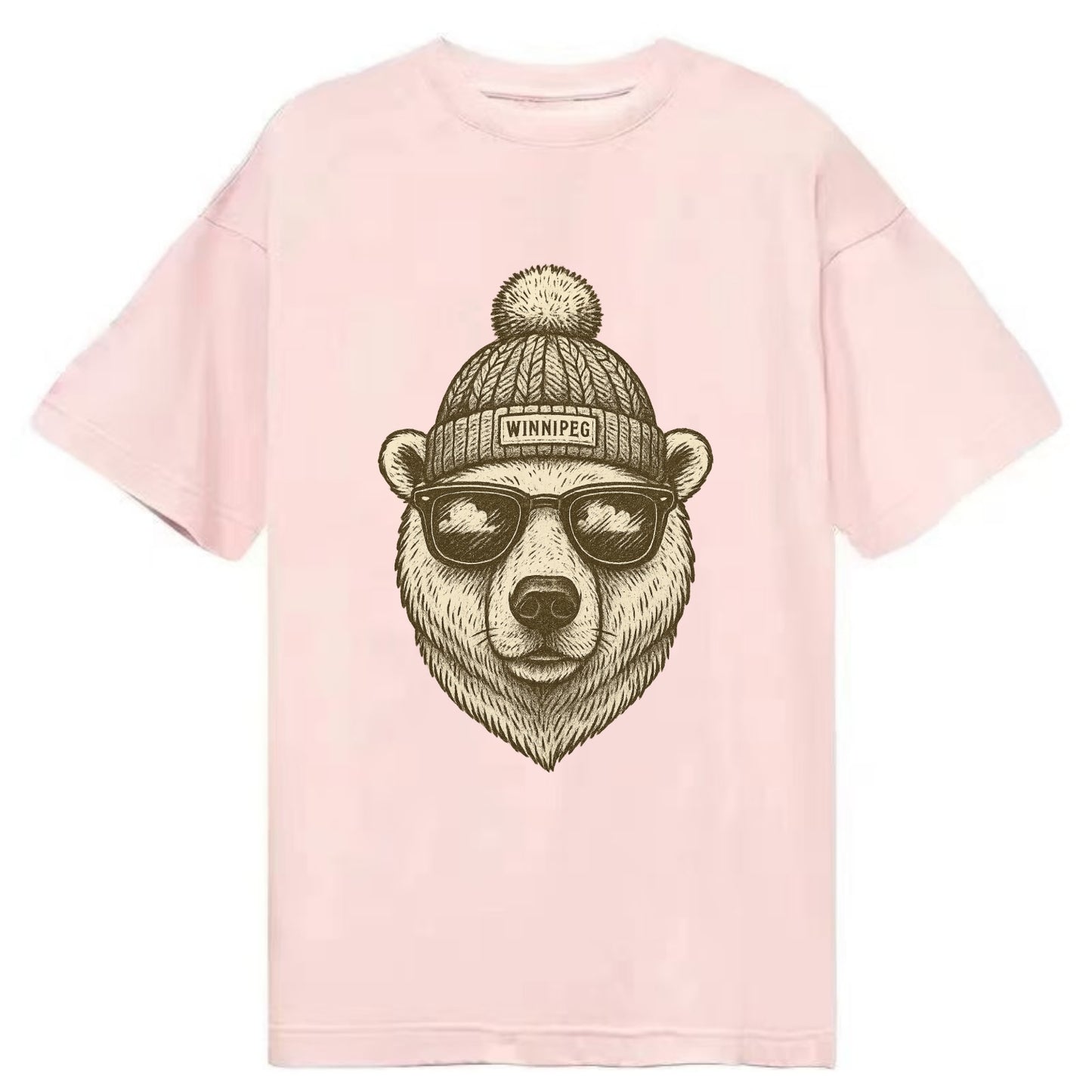 Winnipeg Polar Bear wearing Winnipeg bea - Classic T-shirt - Pink
