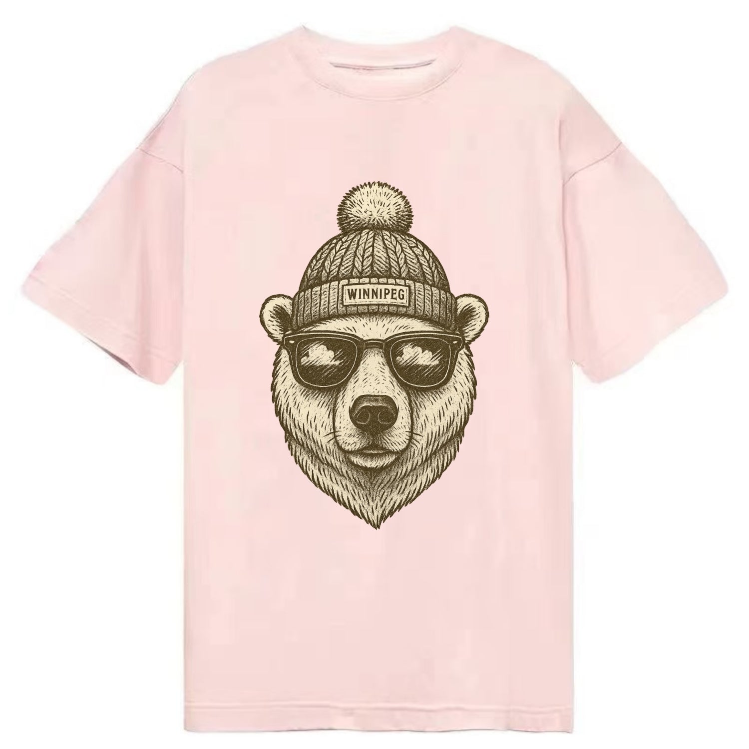 Winnipeg Polar Bear wearing Winnipeg bea - Classic T-shirt - Pink