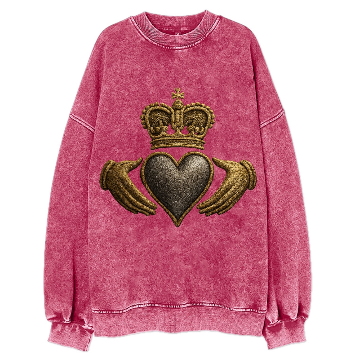 Claddagh Symbol  - Vintage Sweatshirt - Pink