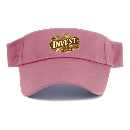 Bold typography design - "INVEST" - growing money, smart decisions - Visor - Pink