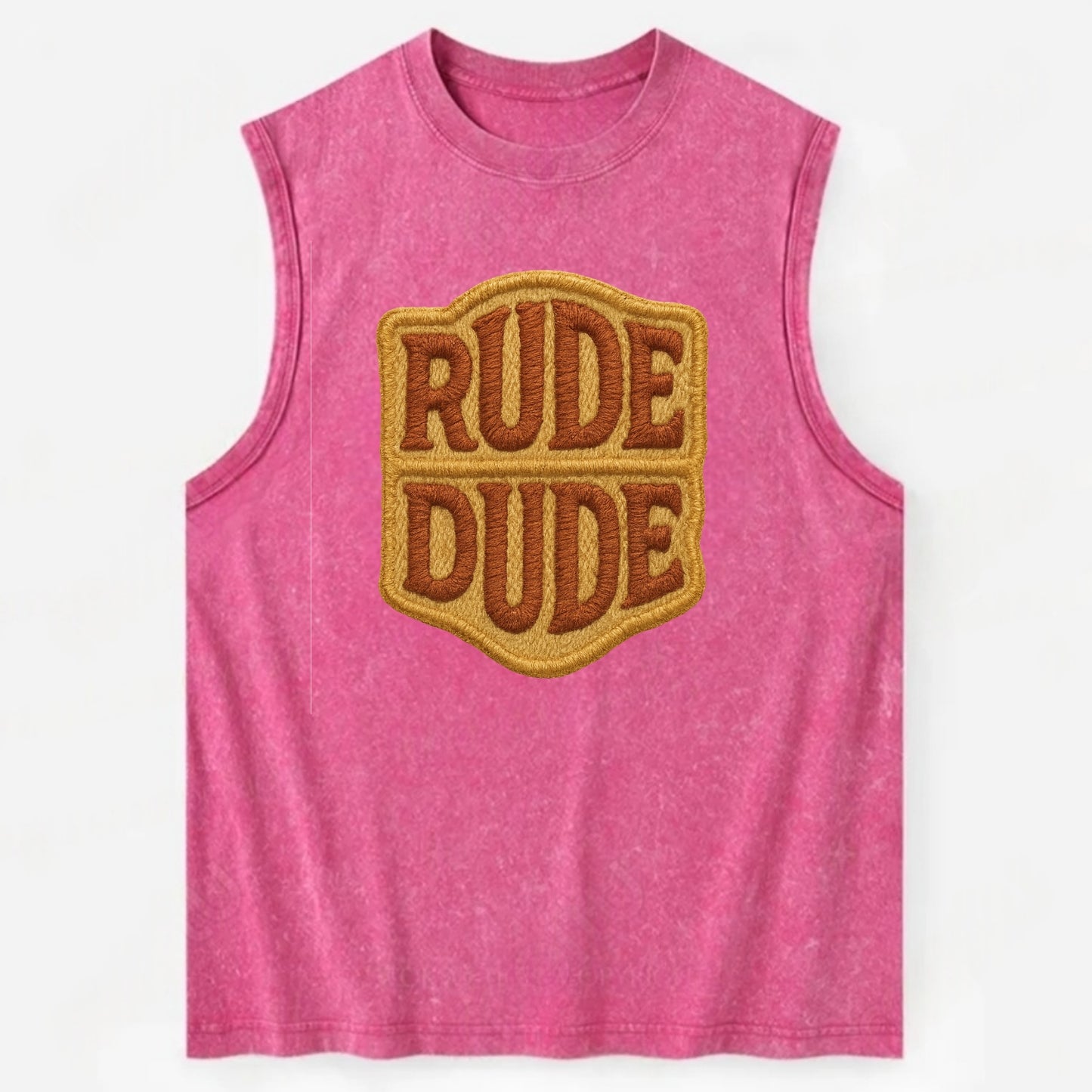 RUDE;DUDE ENERGY Surf Green Trucker - Vintage Washed Tank - Pink