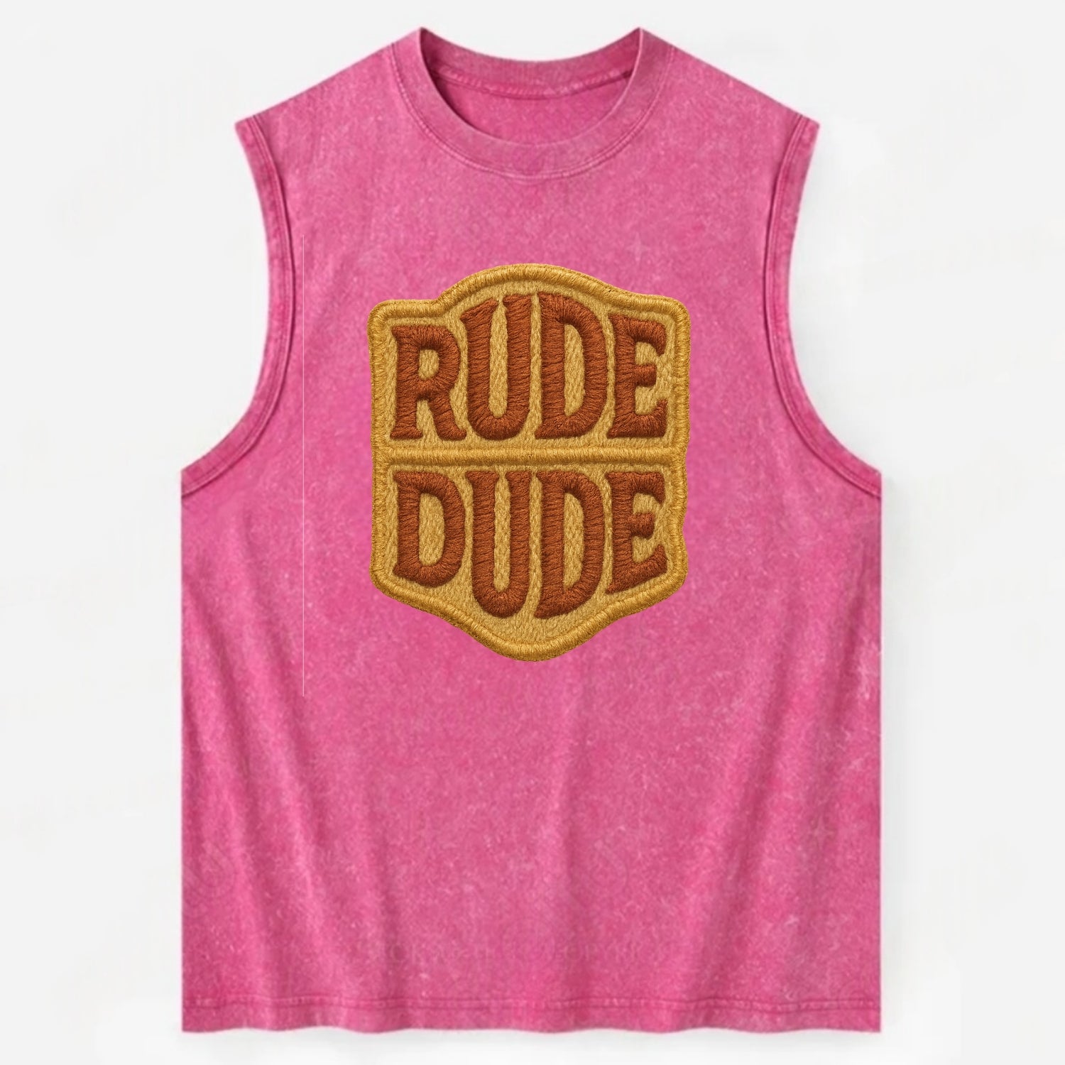 RUDE;DUDE ENERGY Surf Green Trucker - Vintage Washed Tank - Pink