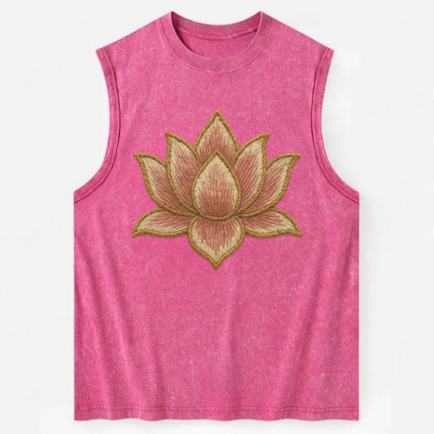 Lotus Flower - Vintage Washed Tank - Pink