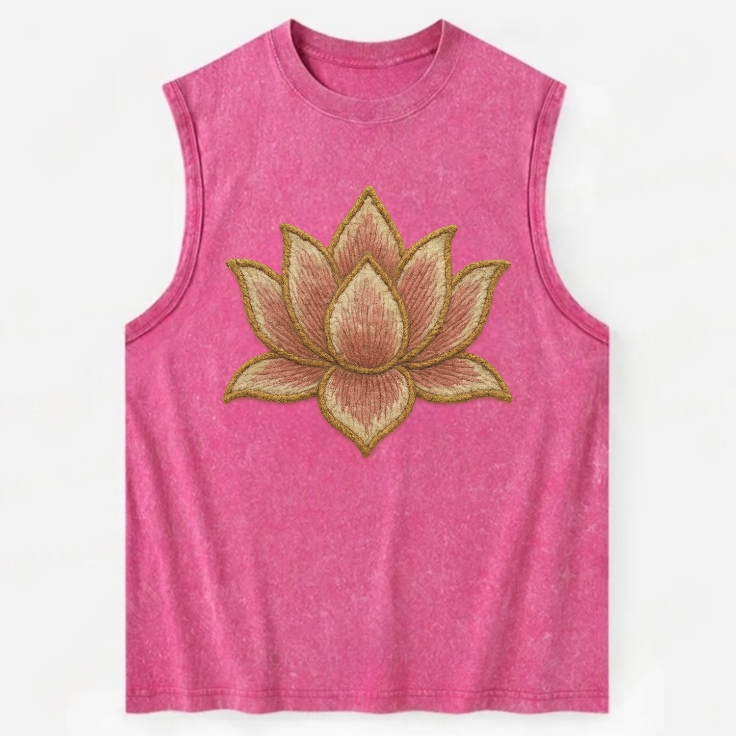 Lotus Flower - Vintage Washed Tank - Pink