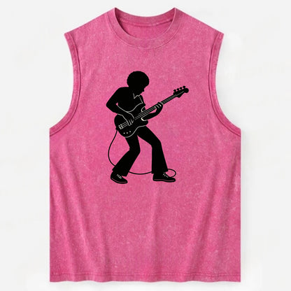Bass guitarist slap technique - Vintage Washed Tank - Pink
