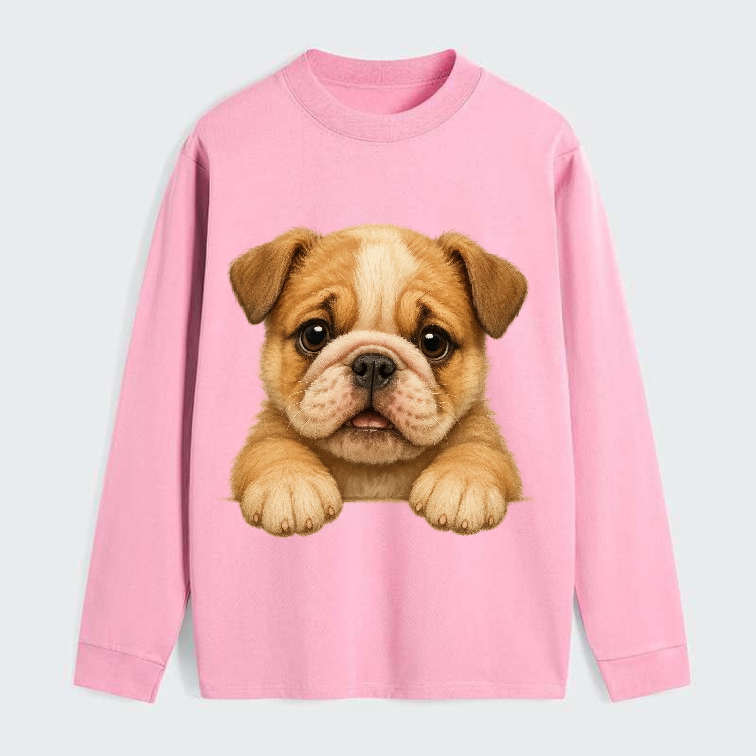 Bulldog  - Classic Long Sleeve Shirt - Pink