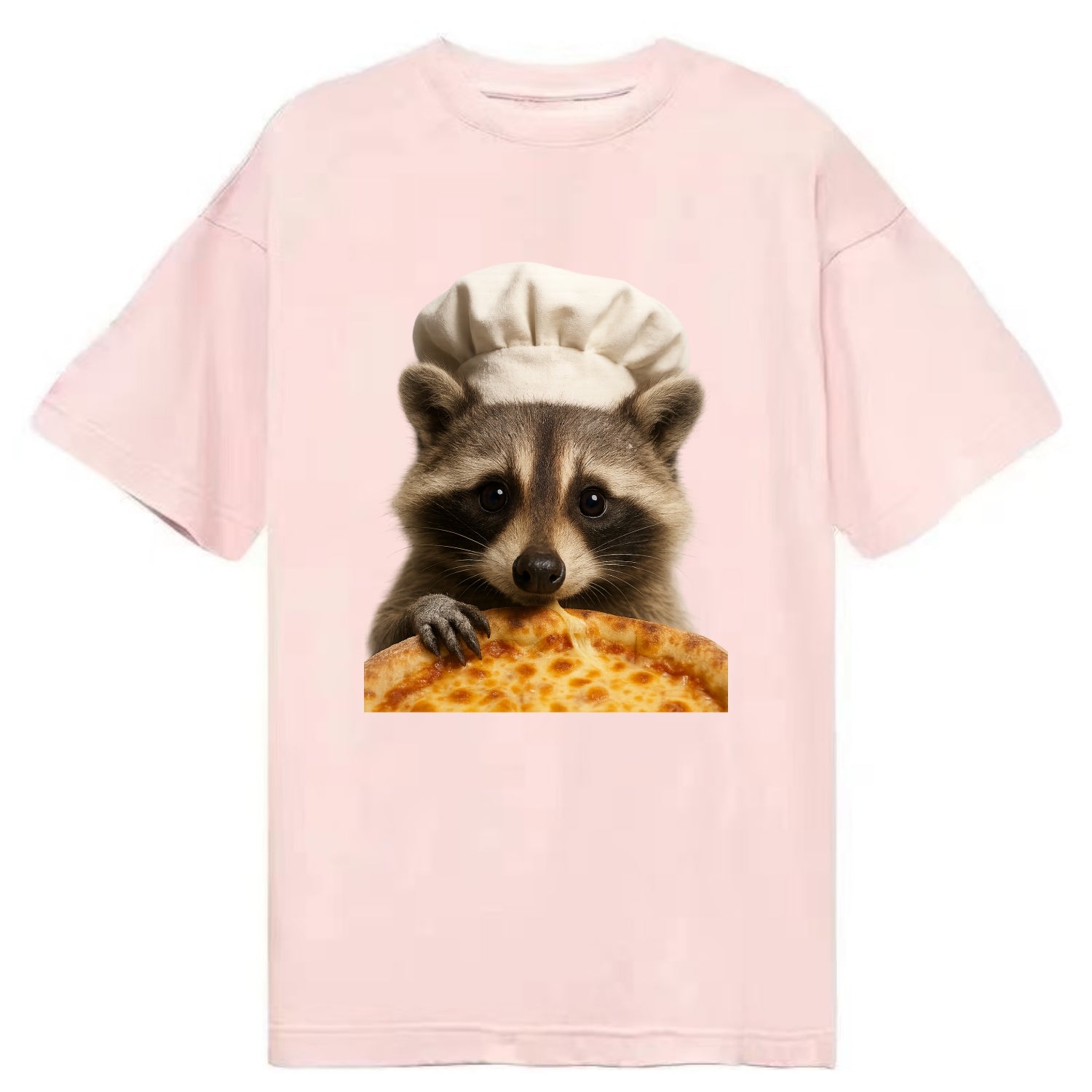Pizza Dad Raccoon  - Classic T-shirt - Pink