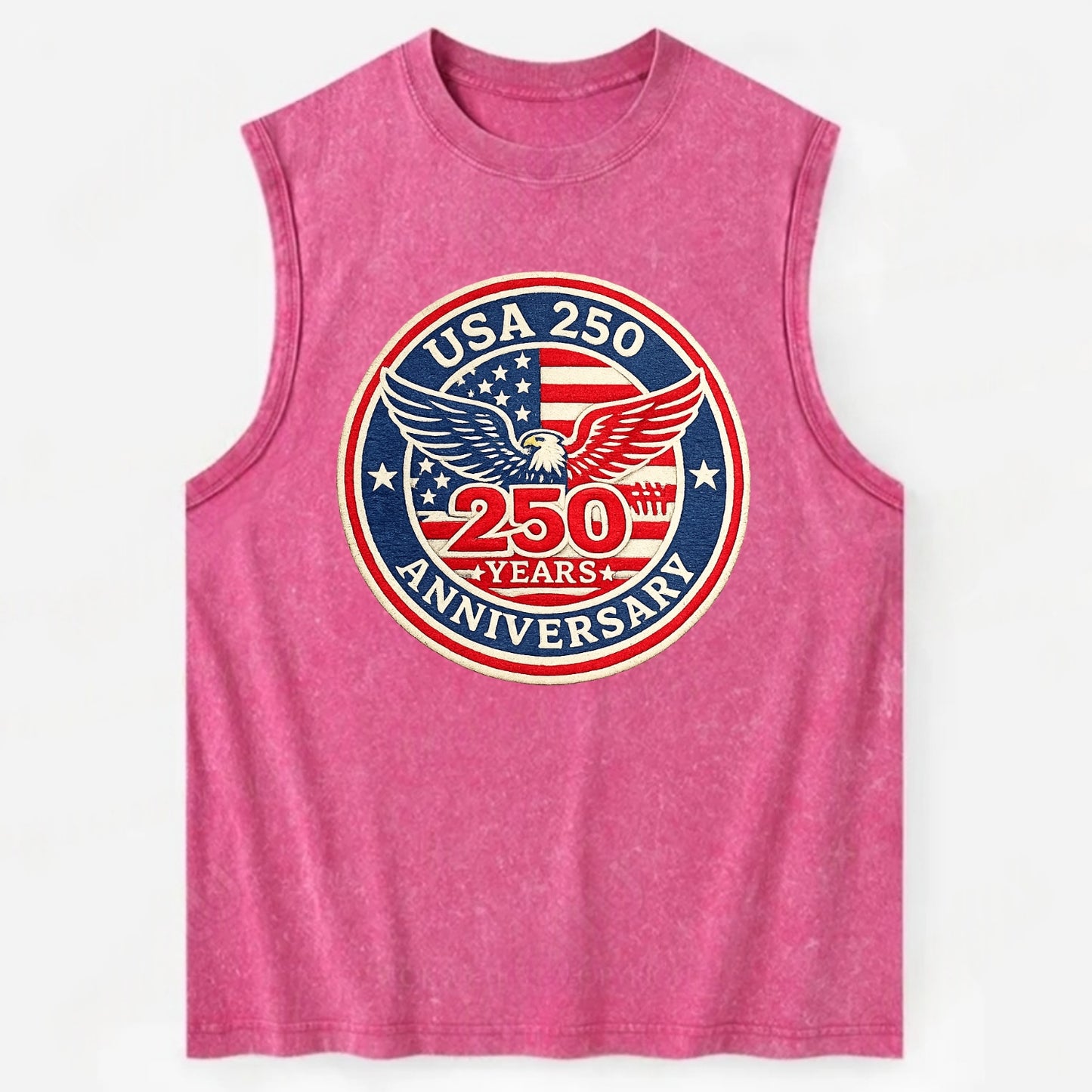 Usa 250th Anniversary Eagle - Vintage Washed Tank - Pink