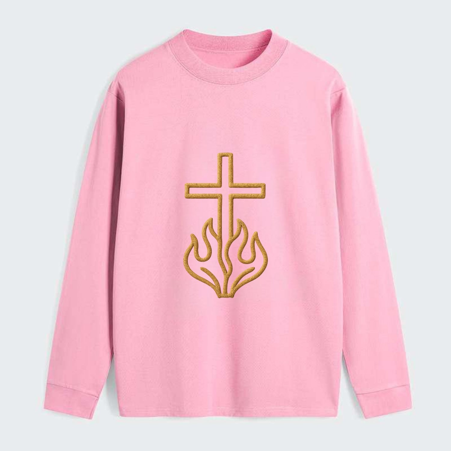 Burning Bush Cross  - Classic Long Sleeve Shirt - Pink